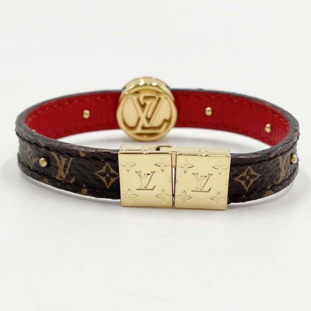 LOUIS VUITTON Brown Monogram Leather Charm Bracelet - Picture 3 of 5